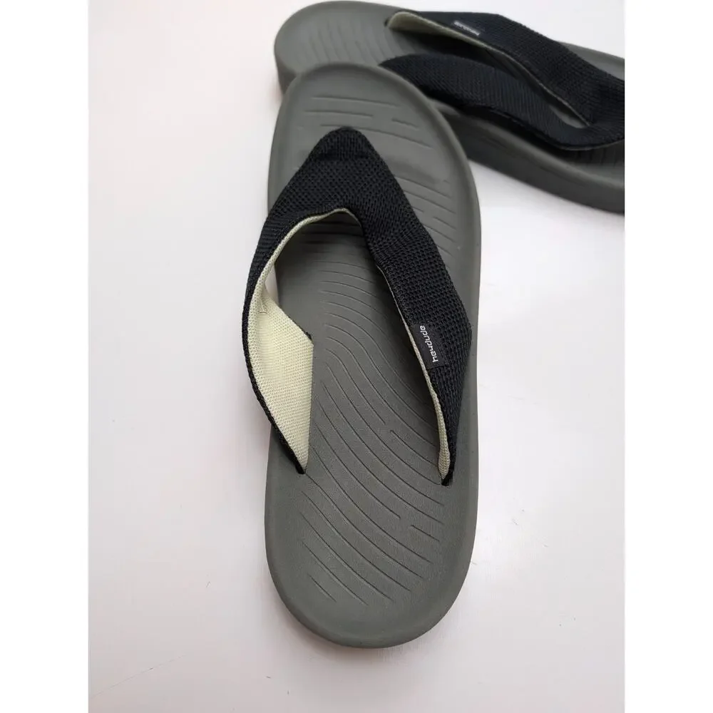 Hey Dude Milo Black Army Flip Flop Thong Sandals Men's Size 15 Comfort